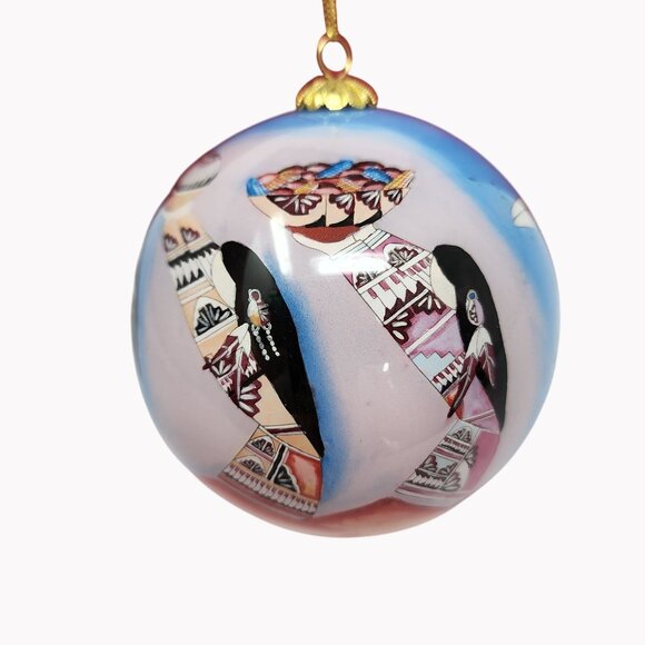 Lawrence Vargas Hand Painted 4" Southwest Christmas Ornament In Gift Box - Picture 1 of 8